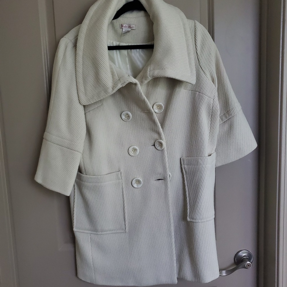 Doki Geki wool blend  off white coat